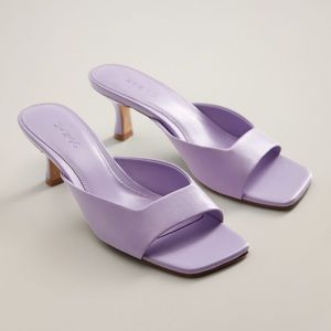 Mango Heel Leather Mules